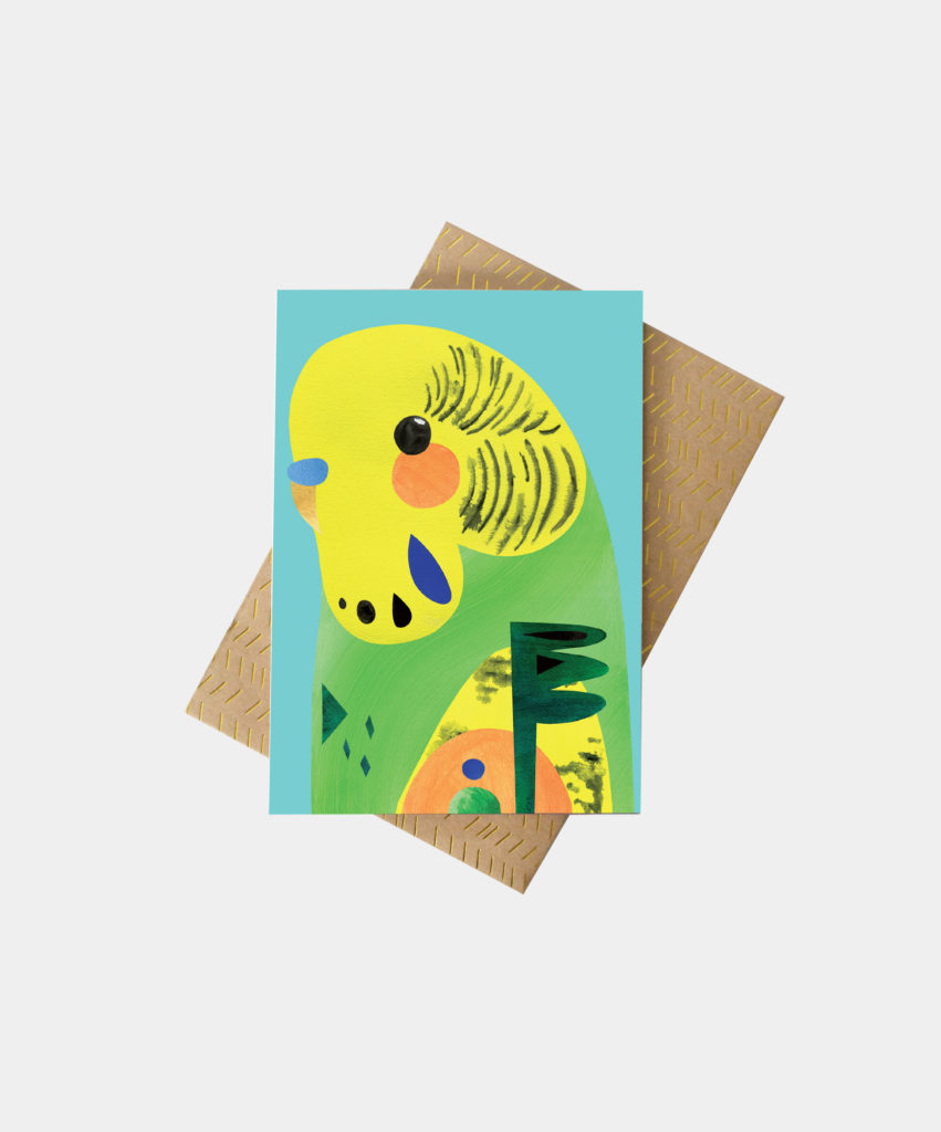 Budgerigar Greeting Card