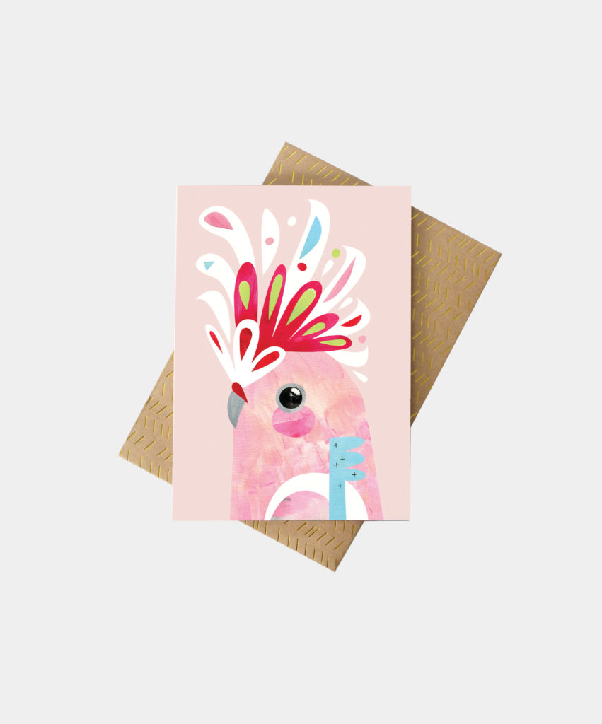 Pink Cockatoo Greeting Card