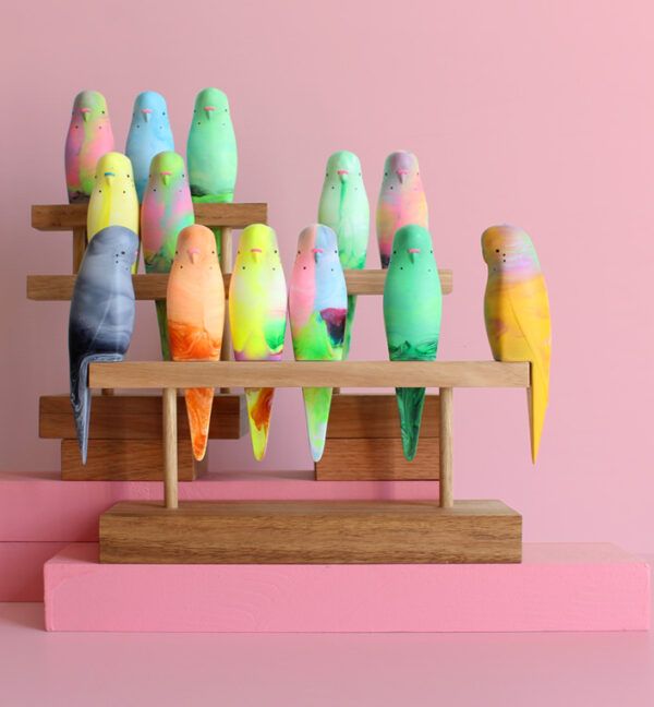 Resin Budgerigars