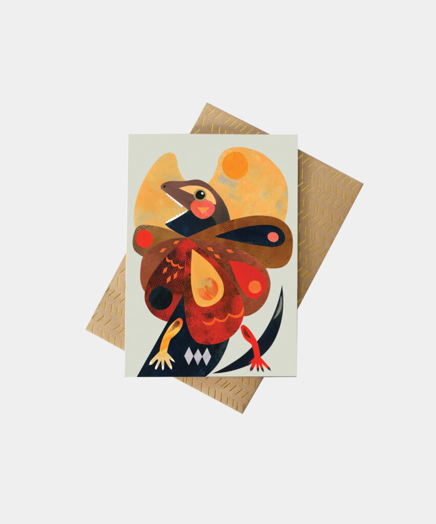 Frilled-Neck Lizard Greeting Card