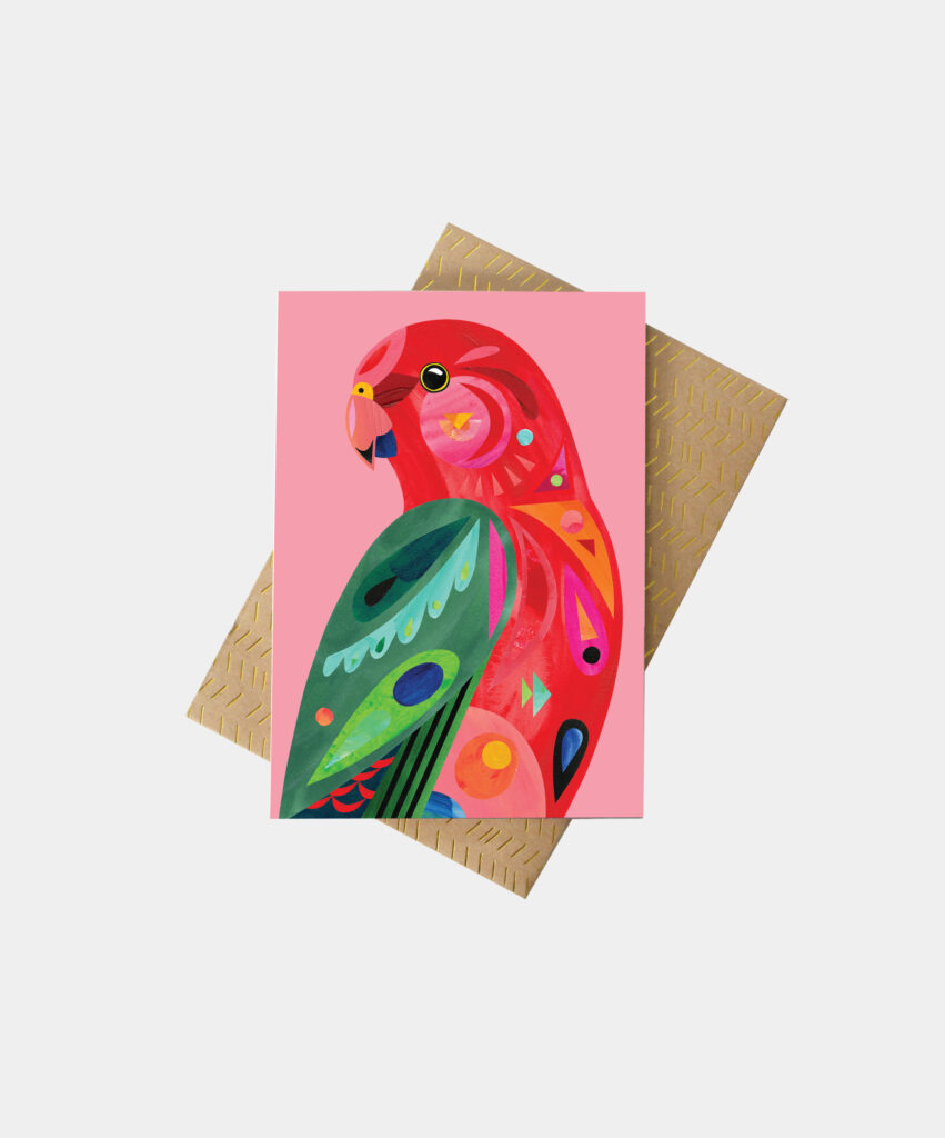 King Parrot Greeting Card