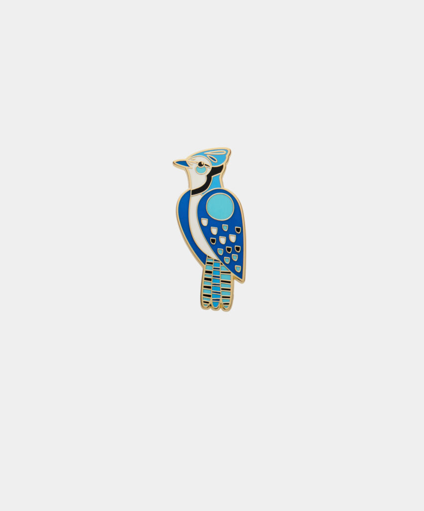The Boisterous Blue Jay Enamel Pin