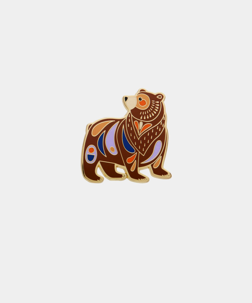The Brawny Brown Bear Enamel Pin