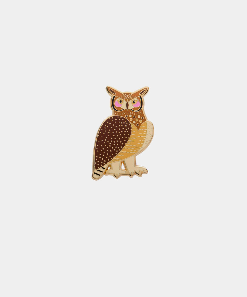The Grand Great Horned Owl Enamel Pin