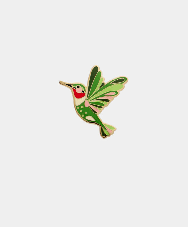 The Radiant Ruby-Throated Hummingbird Enamel Pin