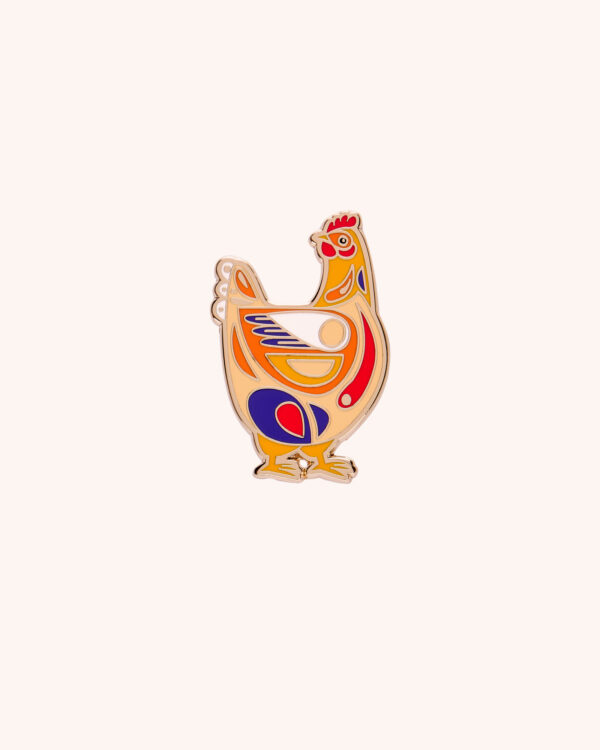 Bessie The Chicken Enamel Pin