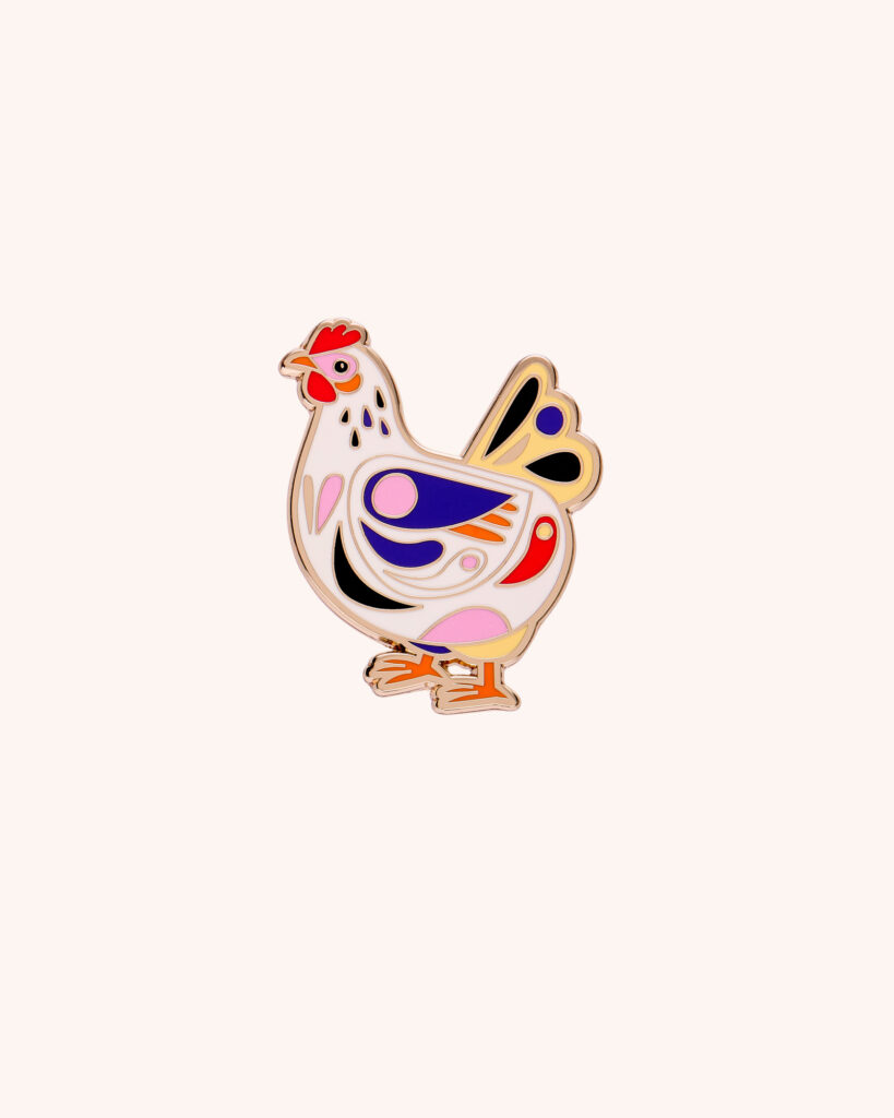 Clara The Chicken Enamel Pin