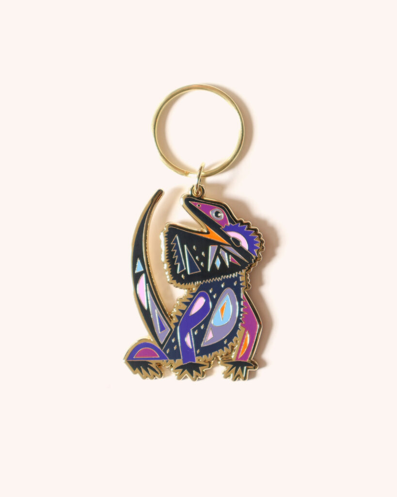 Bearded Dragon Enamel Keychain
