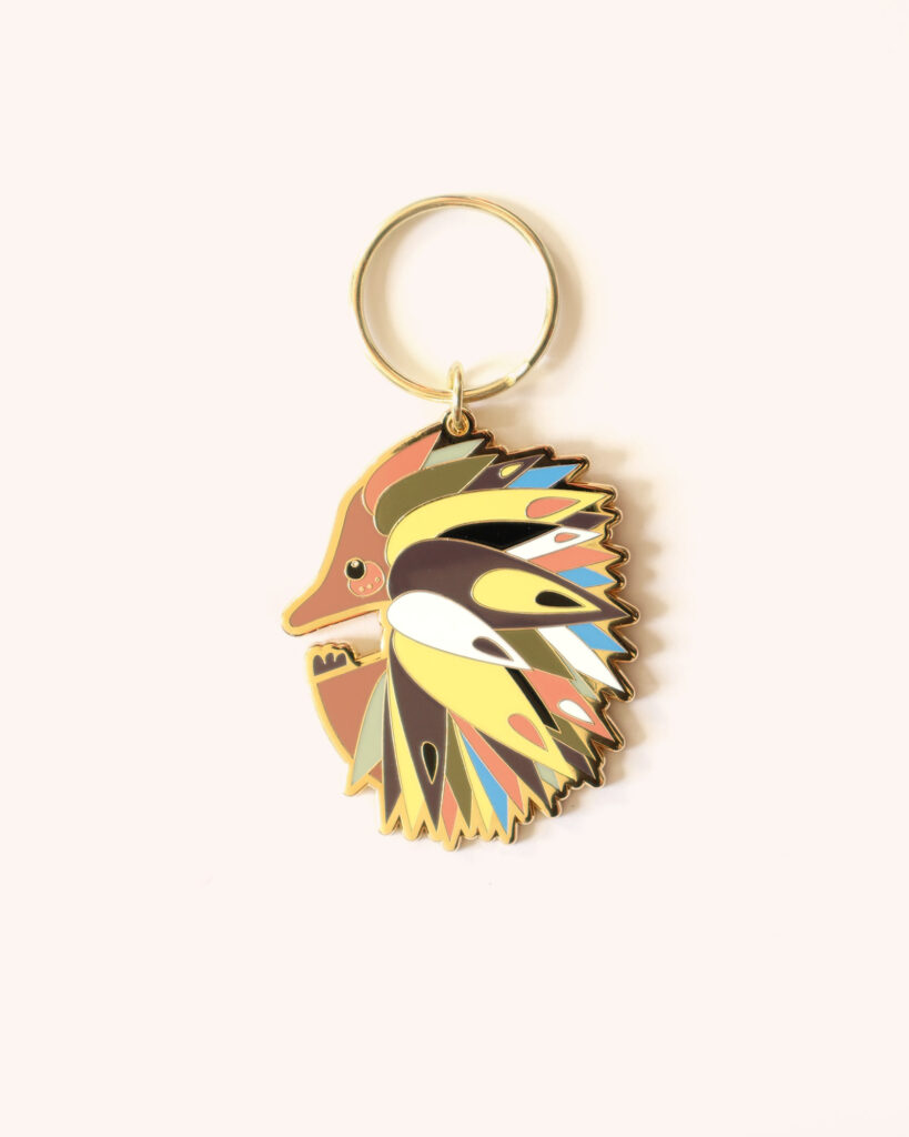 Echidna Enamel Keychain