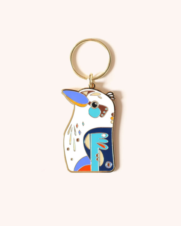 Kookaburra Enamel Keychain