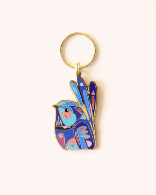 Splendid Fairy-wren Enamel Keychain