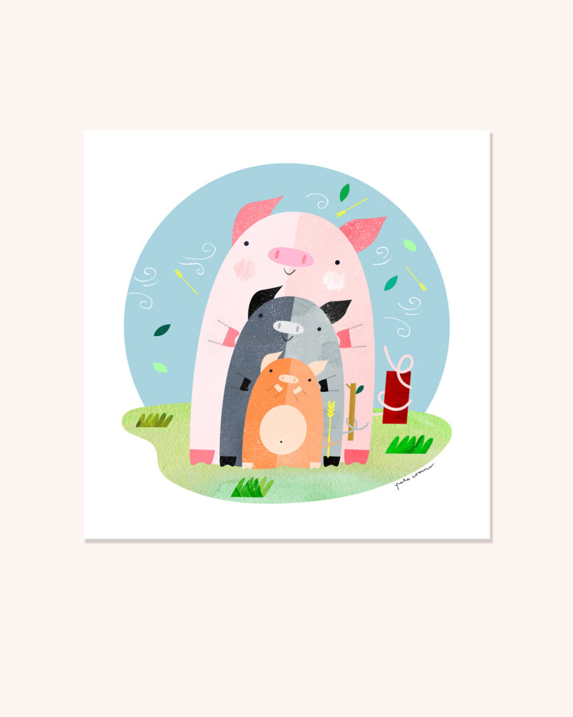 The Three Little Pigs Print