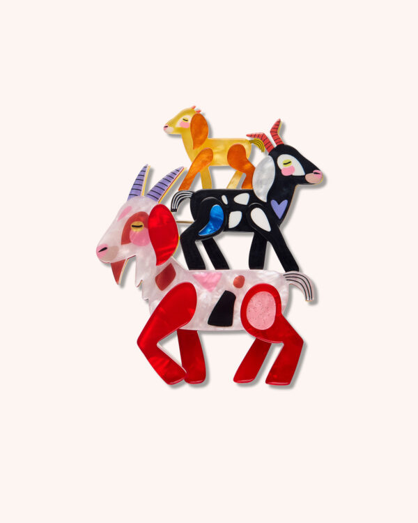 Goat Goals Brooch